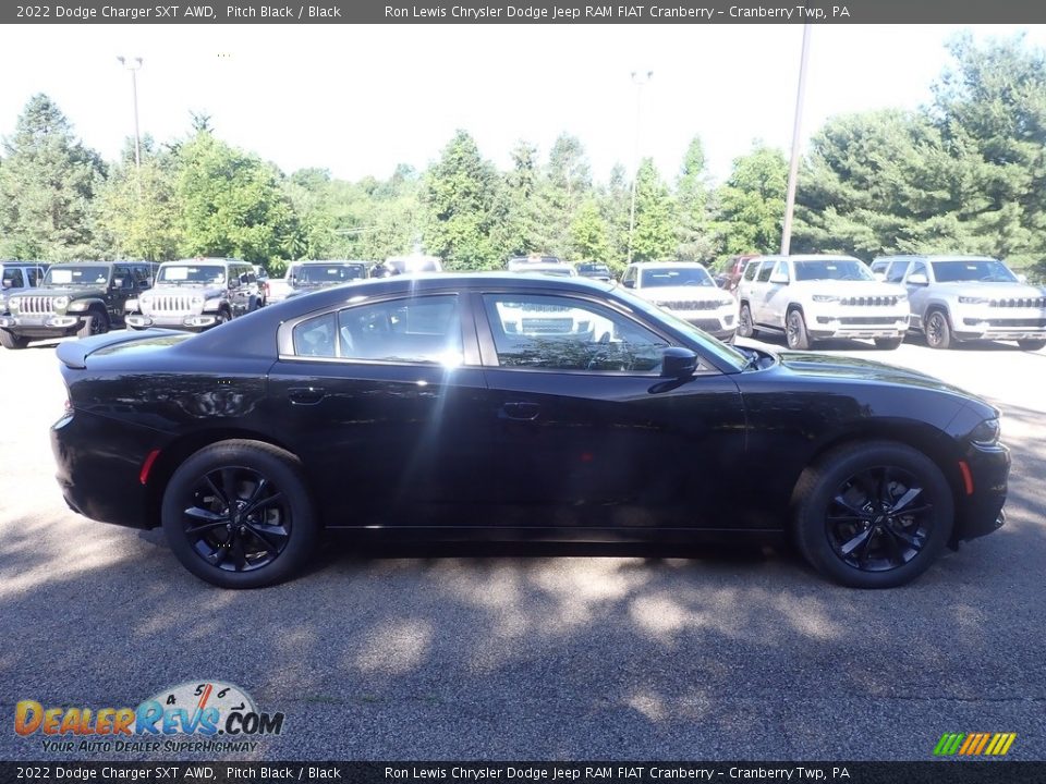 2022 Dodge Charger SXT AWD Pitch Black / Black Photo #6