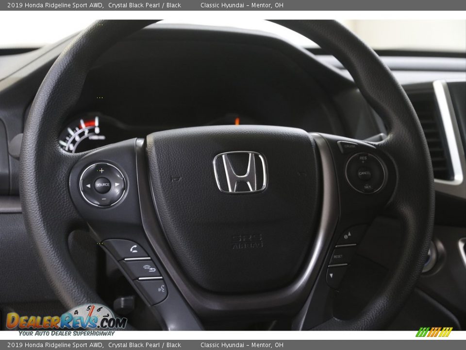 2019 Honda Ridgeline Sport AWD Crystal Black Pearl / Black Photo #7