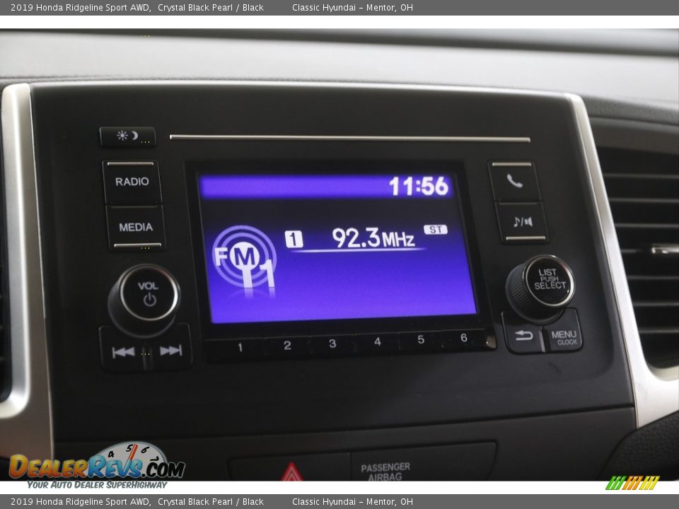 2019 Honda Ridgeline Sport AWD Crystal Black Pearl / Black Photo #10