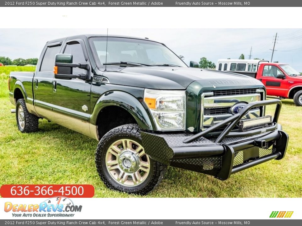 2012 Ford F250 Super Duty King Ranch Crew Cab 4x4 Forest Green Metallic / Adobe Photo #1