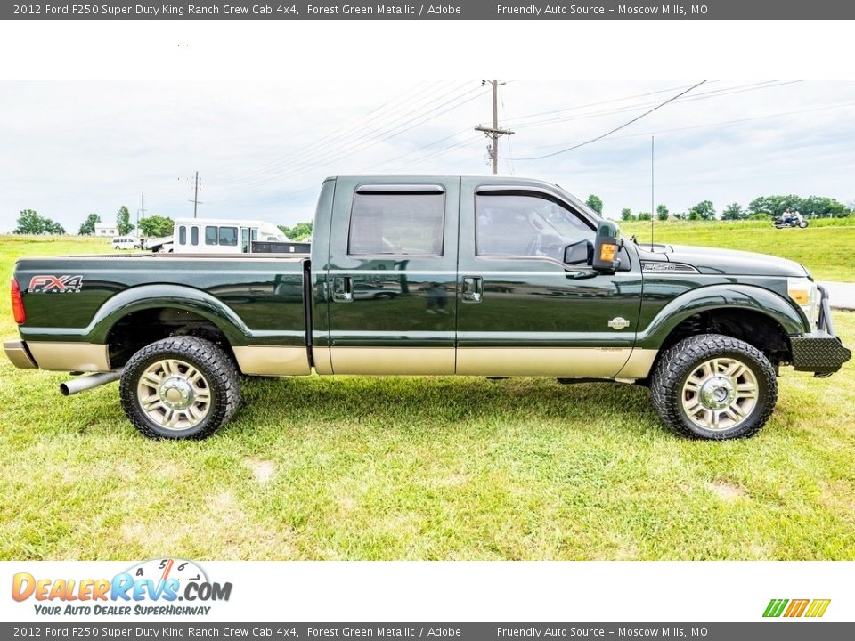 2012 Ford F250 Super Duty King Ranch Crew Cab 4x4 Forest Green Metallic / Adobe Photo #2