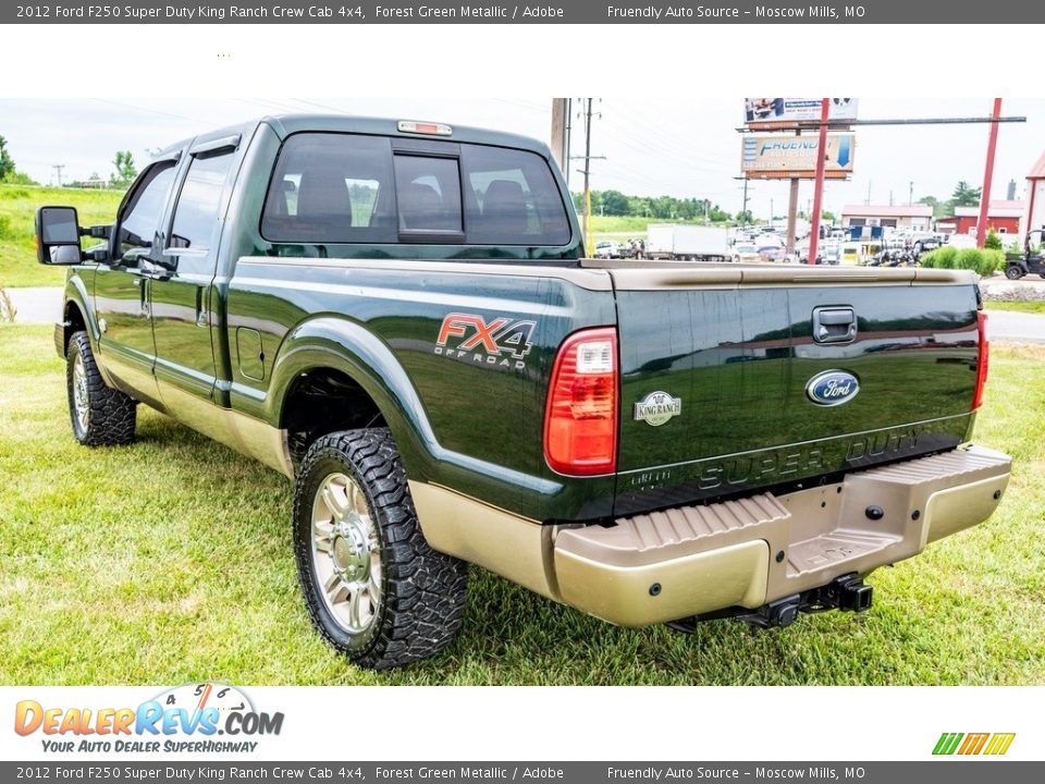 2012 Ford F250 Super Duty King Ranch Crew Cab 4x4 Forest Green Metallic / Adobe Photo #5