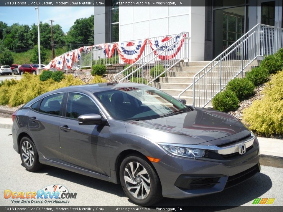 2018 Honda Civic EX Sedan Modern Steel Metallic / Gray Photo #1