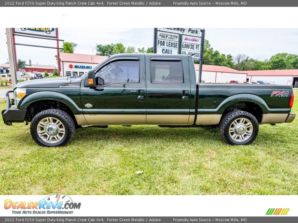 2012 Ford F250 Super Duty King Ranch Crew Cab 4x4 Forest Green Metallic / Adobe Photo #6