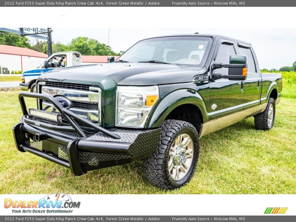 2012 Ford F250 Super Duty King Ranch Crew Cab 4x4 Forest Green Metallic / Adobe Photo #8