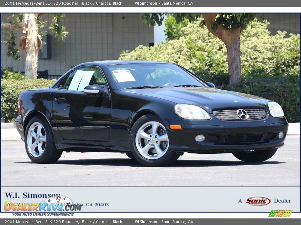 2001 Mercedes-Benz SLK 320 Roadster Black / Charcoal Black Photo #1