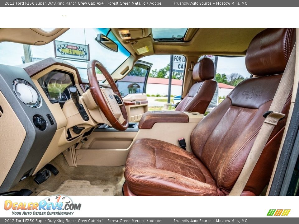 2012 Ford F250 Super Duty King Ranch Crew Cab 4x4 Forest Green Metallic / Adobe Photo #13