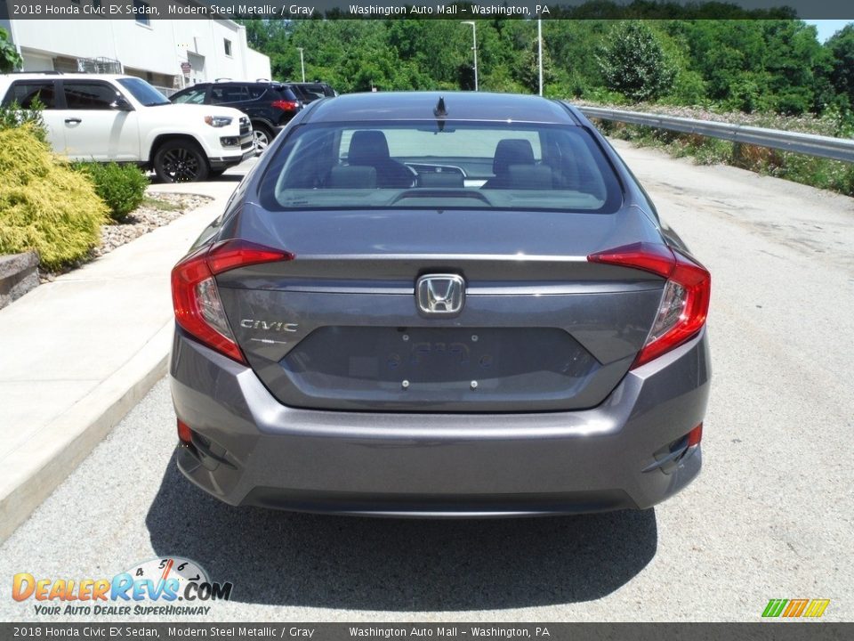 2018 Honda Civic EX Sedan Modern Steel Metallic / Gray Photo #8