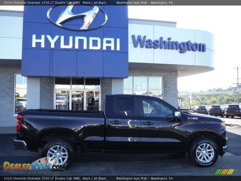 2019 Chevrolet Silverado 1500 LT Double Cab 4WD Black / Jet Black Photo #2