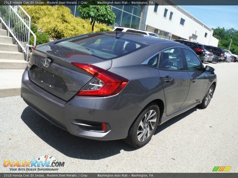 2018 Honda Civic EX Sedan Modern Steel Metallic / Gray Photo #9