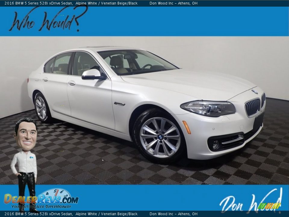 2016 BMW 5 Series 528i xDrive Sedan Alpine White / Venetian Beige/Black Photo #1