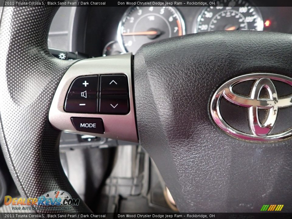 2011 Toyota Corolla S Black Sand Pearl / Dark Charcoal Photo #14