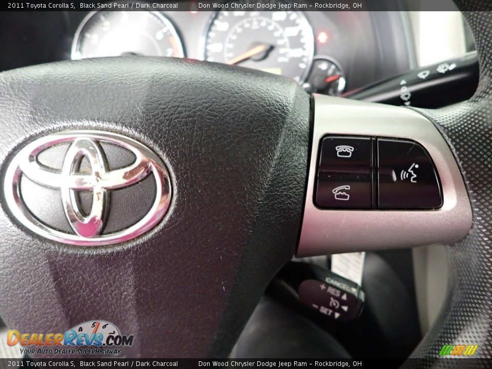 2011 Toyota Corolla S Black Sand Pearl / Dark Charcoal Photo #15