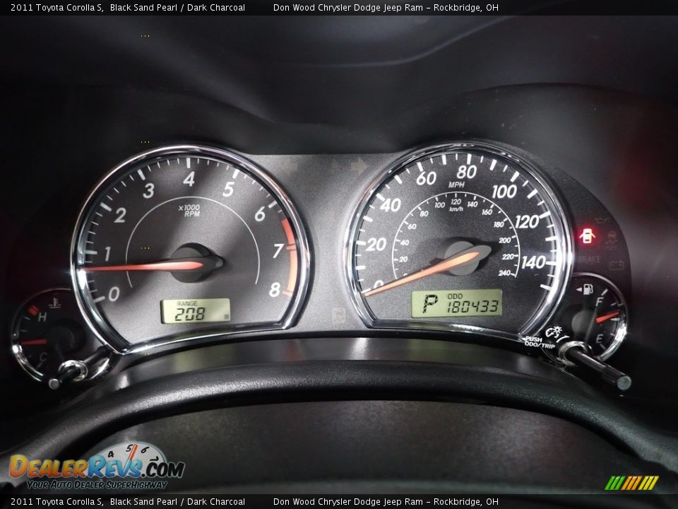 2011 Toyota Corolla S Black Sand Pearl / Dark Charcoal Photo #16
