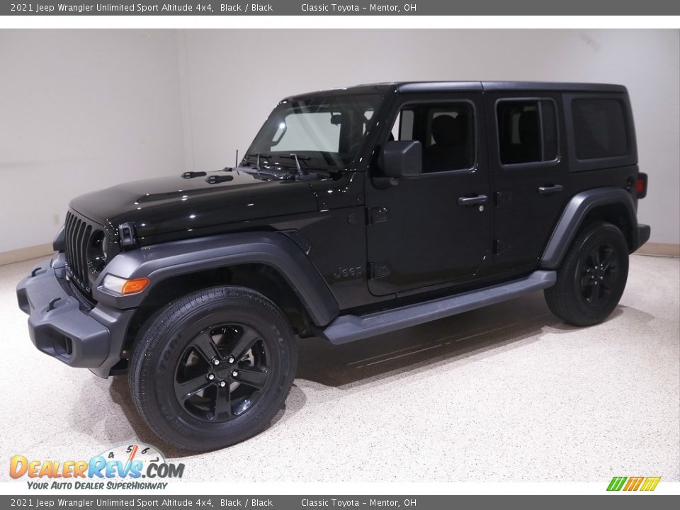 2021 Jeep Wrangler Unlimited Sport Altitude 4x4 Black / Black Photo #3