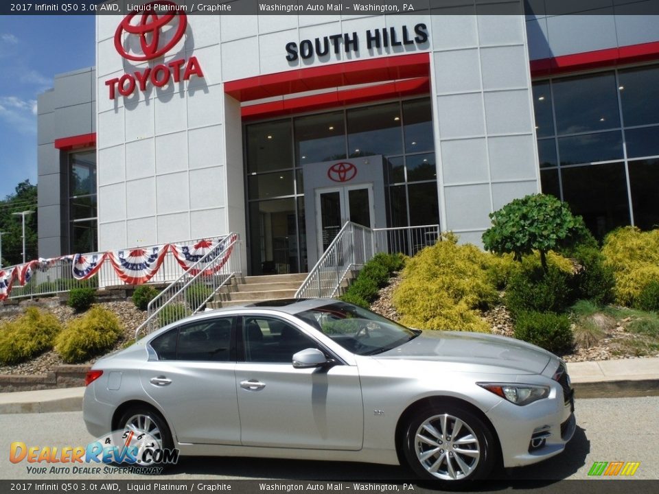 2017 Infiniti Q50 3.0t AWD Liquid Platinum / Graphite Photo #2