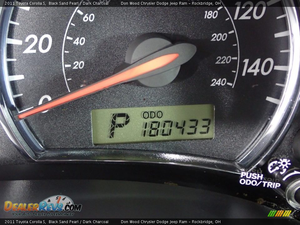 2011 Toyota Corolla S Black Sand Pearl / Dark Charcoal Photo #29