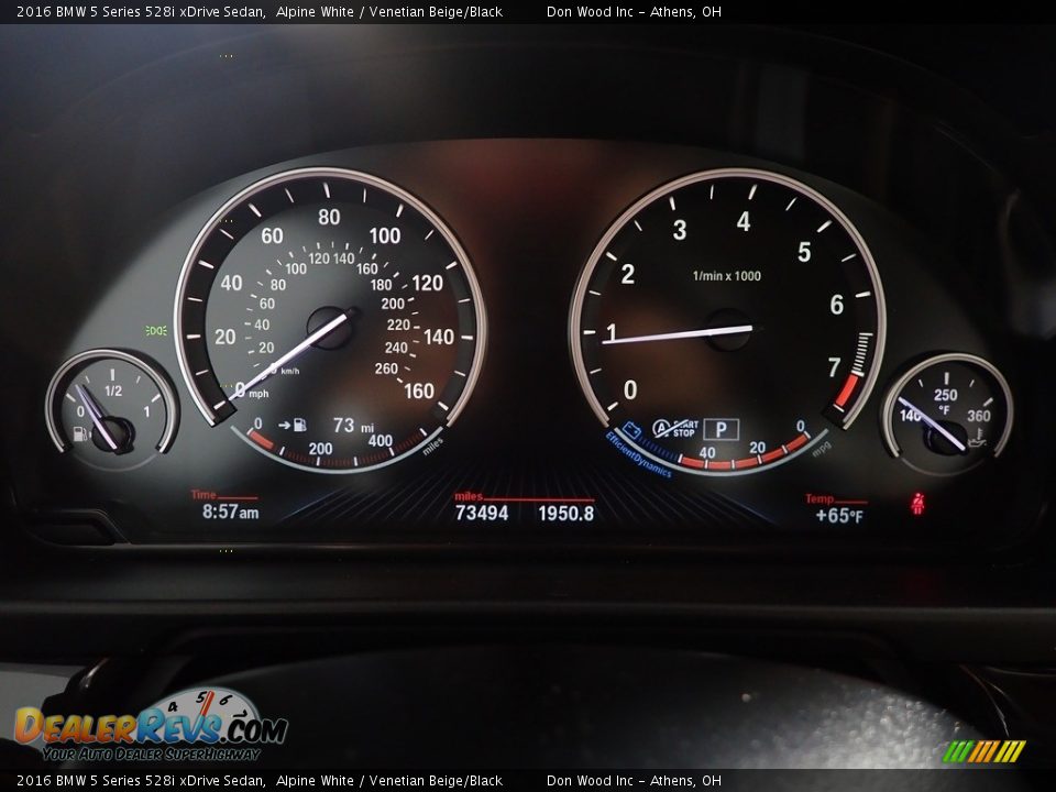 2016 BMW 5 Series 528i xDrive Sedan Alpine White / Venetian Beige/Black Photo #32