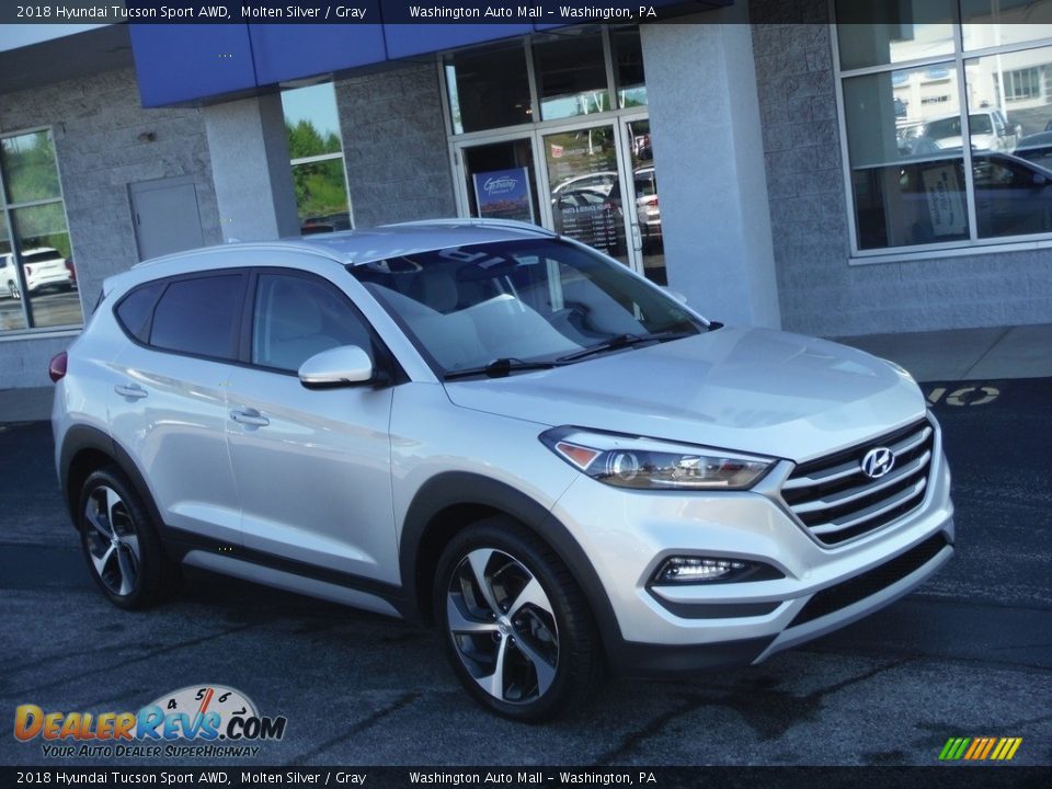 2018 Hyundai Tucson Sport AWD Molten Silver / Gray Photo #1