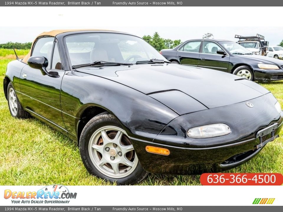 1994 Mazda MX-5 Miata Roadster Brilliant Black / Tan Photo #1