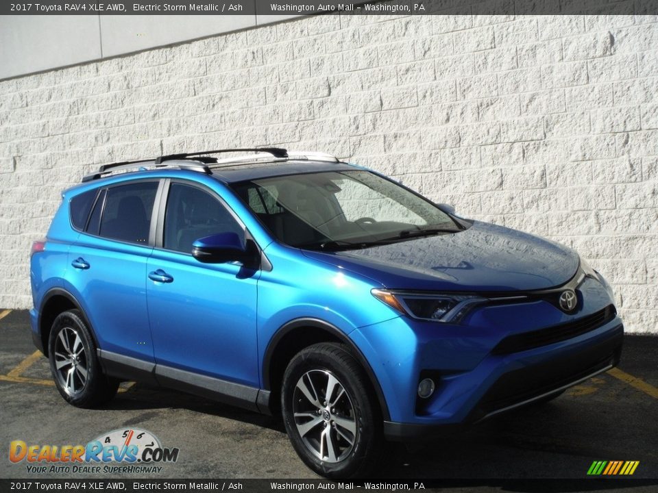2017 Toyota RAV4 XLE AWD Electric Storm Metallic / Ash Photo #1