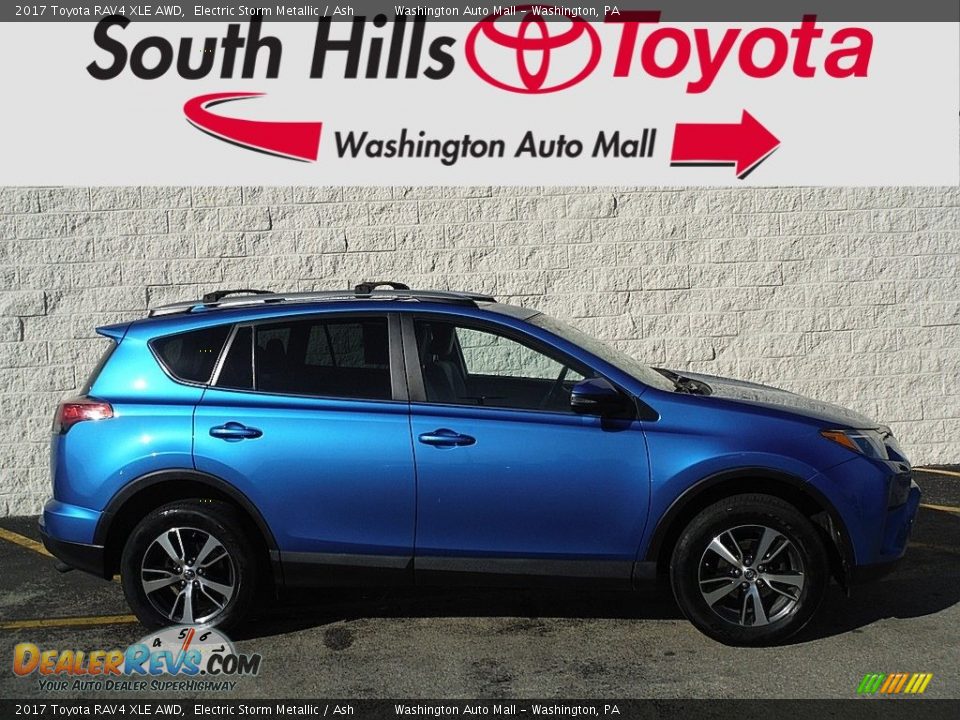 2017 Toyota RAV4 XLE AWD Electric Storm Metallic / Ash Photo #2
