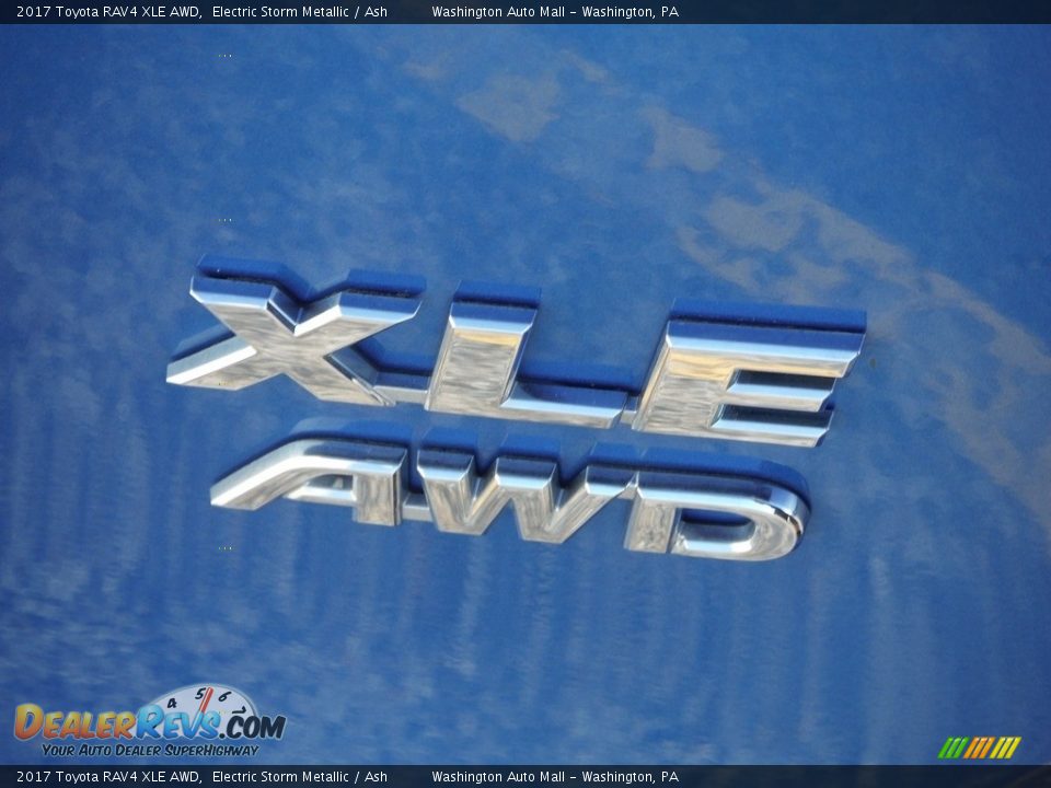 2017 Toyota RAV4 XLE AWD Electric Storm Metallic / Ash Photo #10