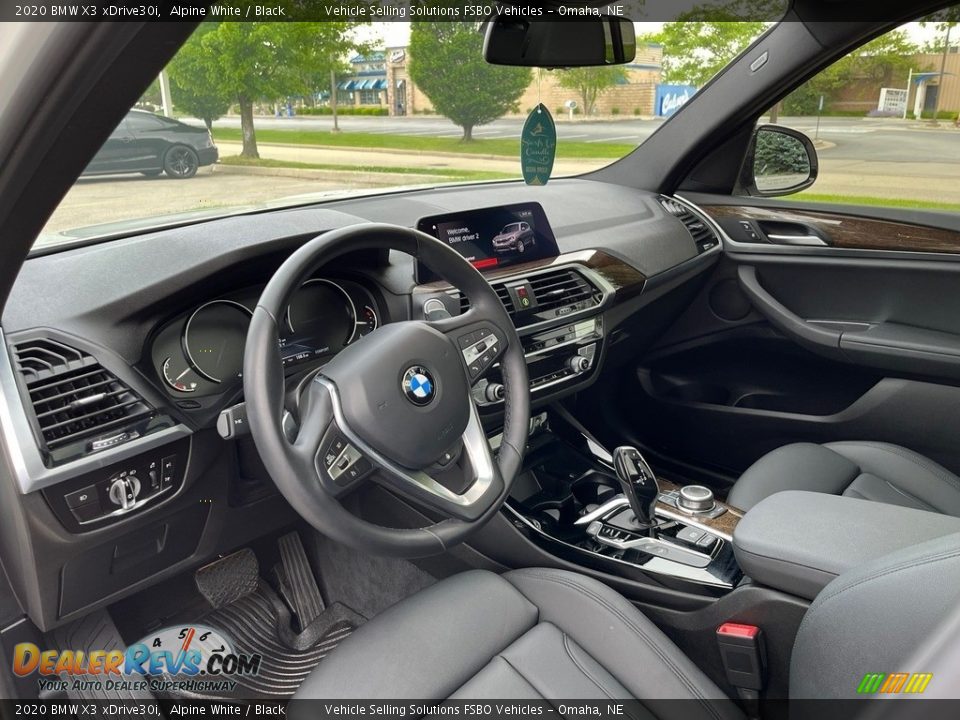 Black Interior - 2020 BMW X3 xDrive30i Photo #3