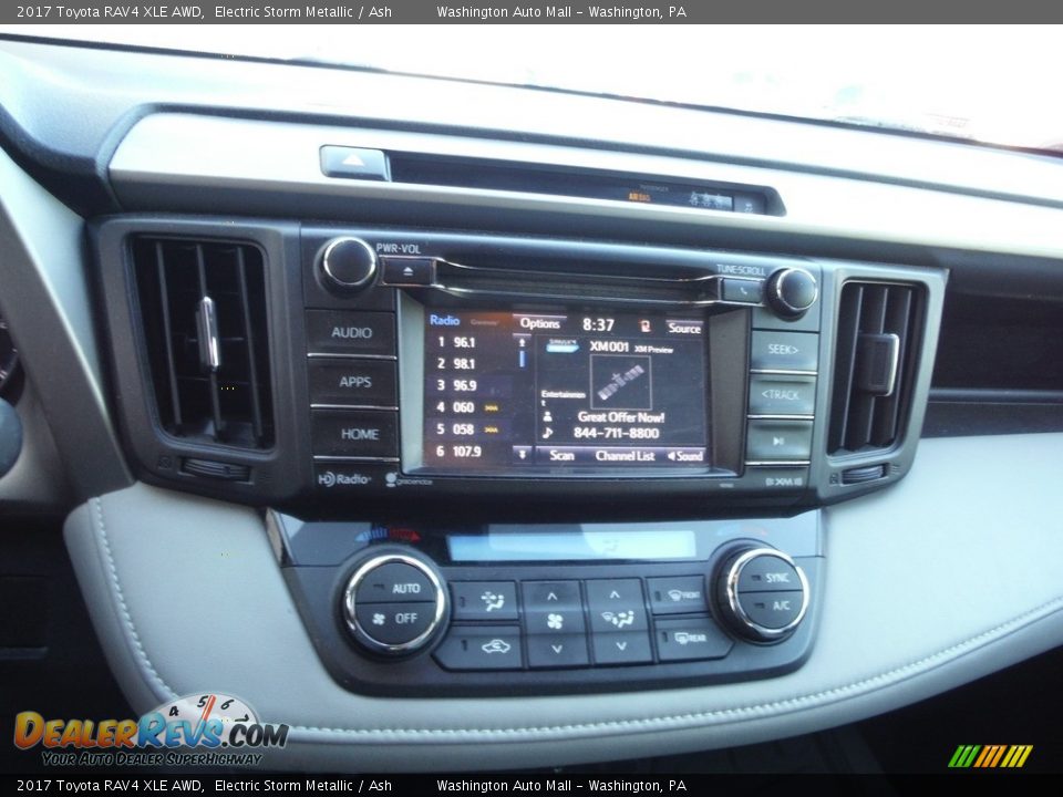 2017 Toyota RAV4 XLE AWD Electric Storm Metallic / Ash Photo #17