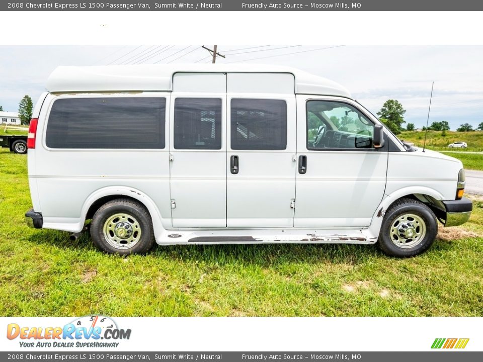 Summit White 2008 Chevrolet Express LS 1500 Passenger Van Photo #3