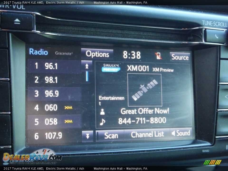 2017 Toyota RAV4 XLE AWD Electric Storm Metallic / Ash Photo #18