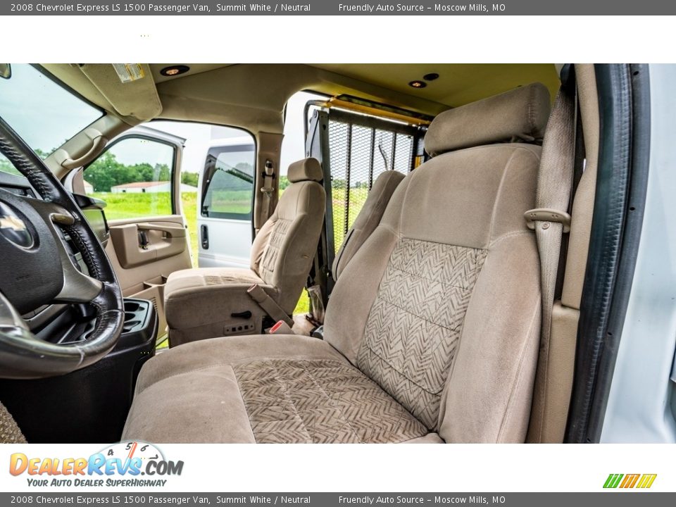 Front Seat of 2008 Chevrolet Express LS 1500 Passenger Van Photo #17