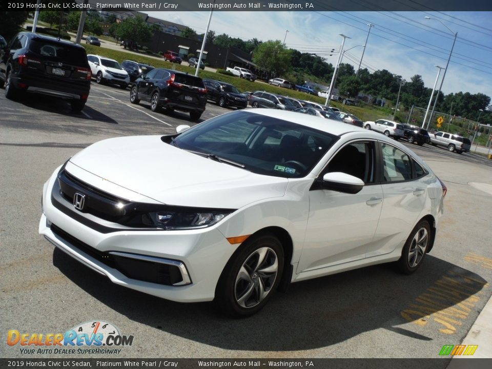 2019 Honda Civic LX Sedan Platinum White Pearl / Gray Photo #4