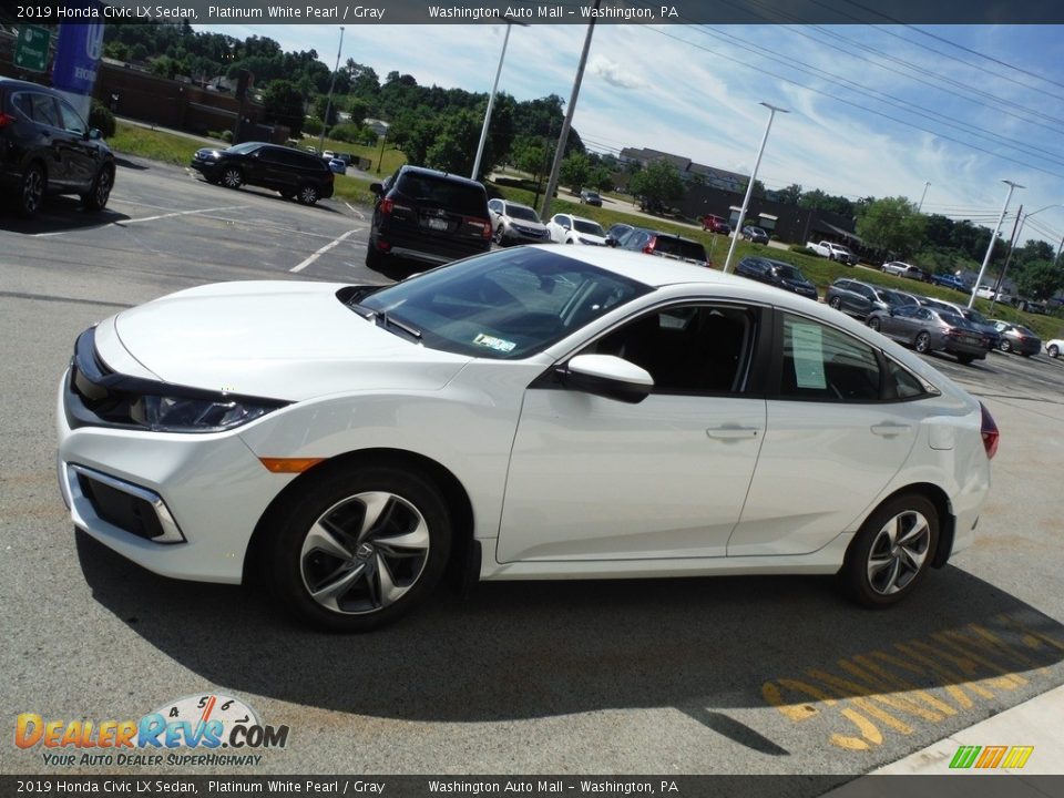 2019 Honda Civic LX Sedan Platinum White Pearl / Gray Photo #5