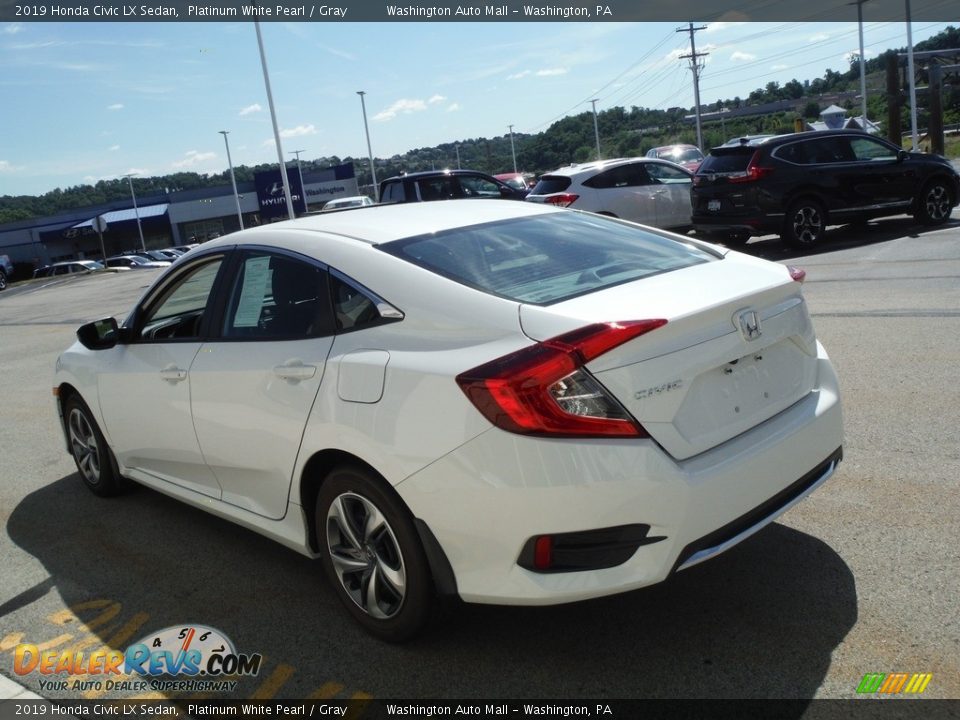 2019 Honda Civic LX Sedan Platinum White Pearl / Gray Photo #6