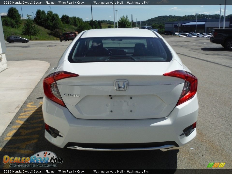 2019 Honda Civic LX Sedan Platinum White Pearl / Gray Photo #7