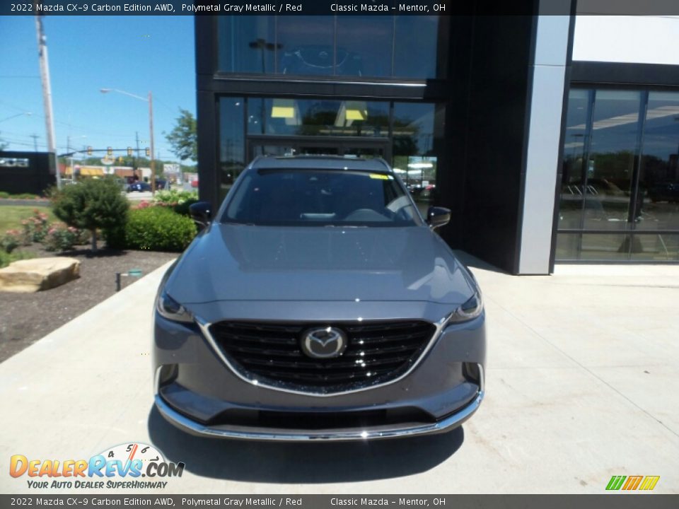 2022 Mazda CX-9 Carbon Edition AWD Polymetal Gray Metallic / Red Photo #2
