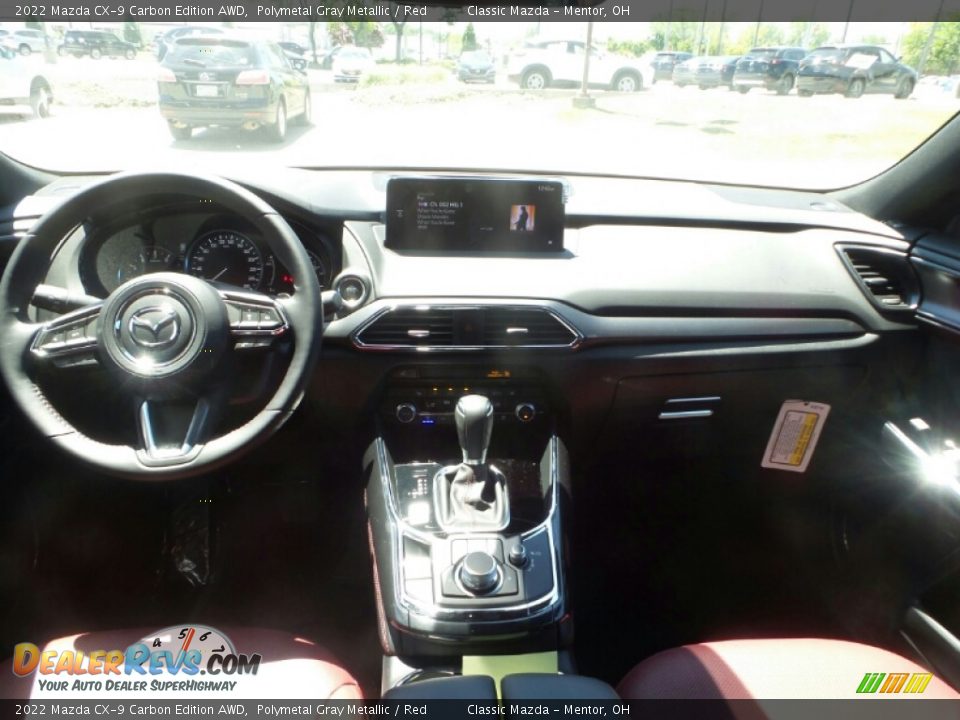 2022 Mazda CX-9 Carbon Edition AWD Polymetal Gray Metallic / Red Photo #3