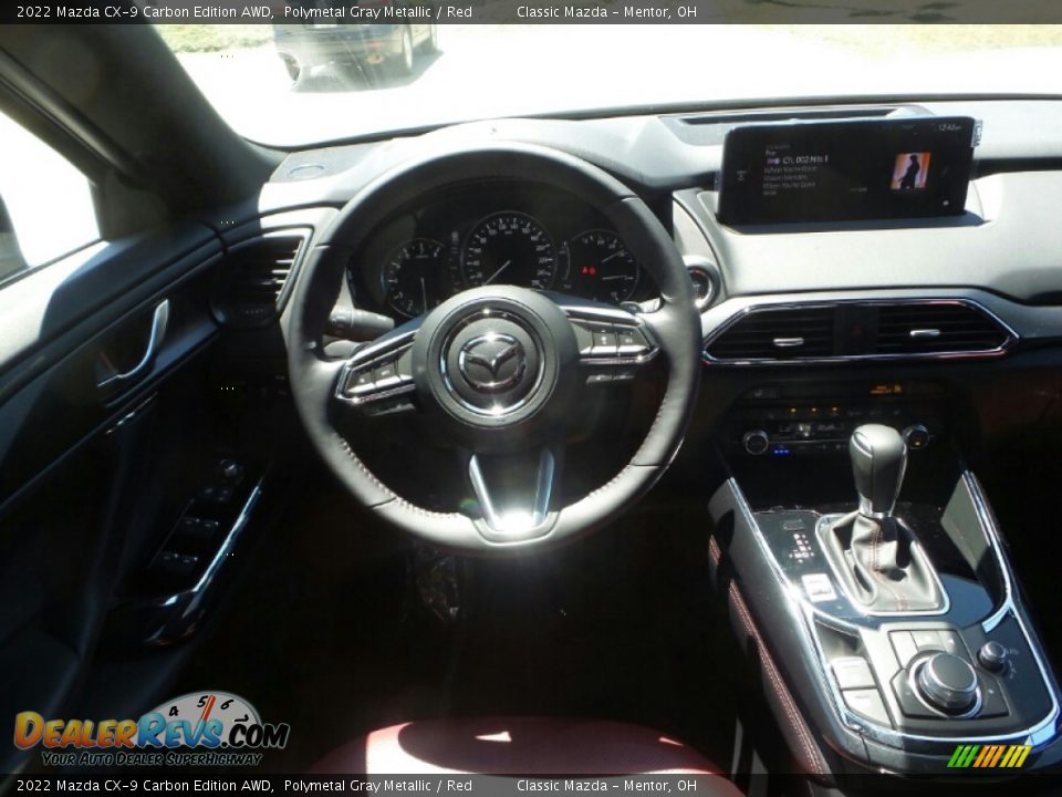 2022 Mazda CX-9 Carbon Edition AWD Polymetal Gray Metallic / Red Photo #4