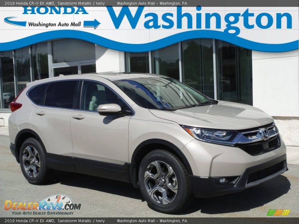 2019 Honda CR-V EX AWD Sandstorm Metallic / Ivory Photo #1