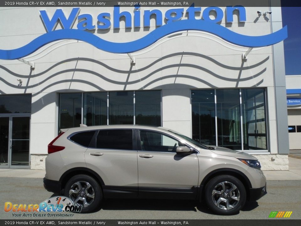 2019 Honda CR-V EX AWD Sandstorm Metallic / Ivory Photo #2