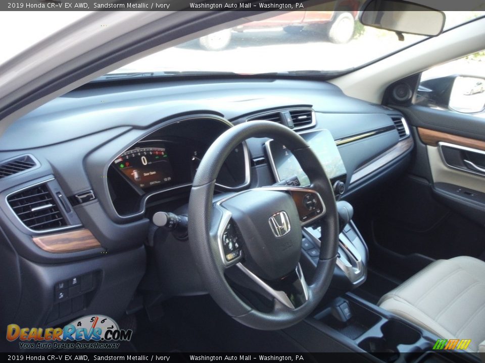 2019 Honda CR-V EX AWD Sandstorm Metallic / Ivory Photo #14