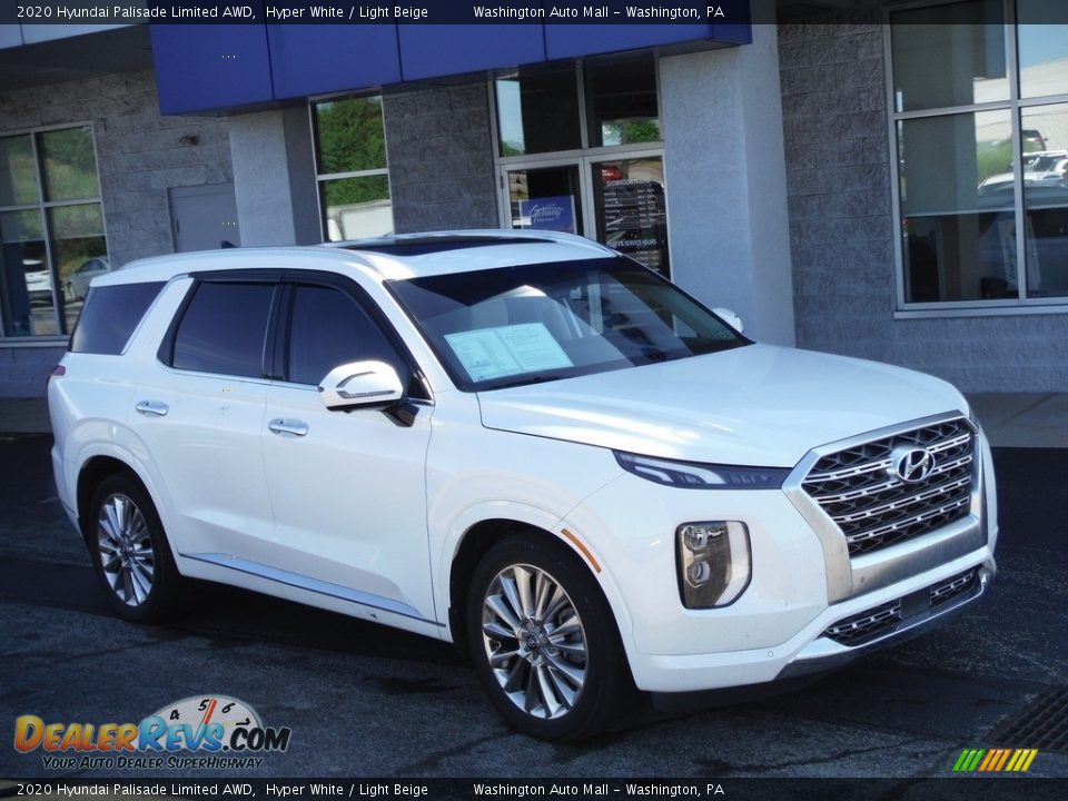 2020 Hyundai Palisade Limited AWD Hyper White / Light Beige Photo #1