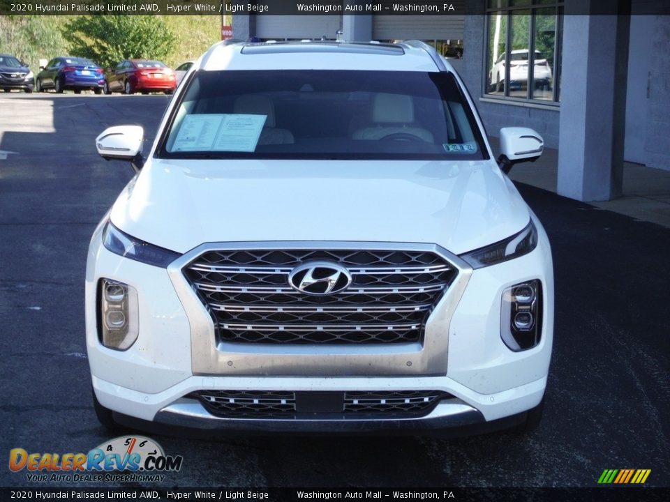 2020 Hyundai Palisade Limited AWD Hyper White / Light Beige Photo #4