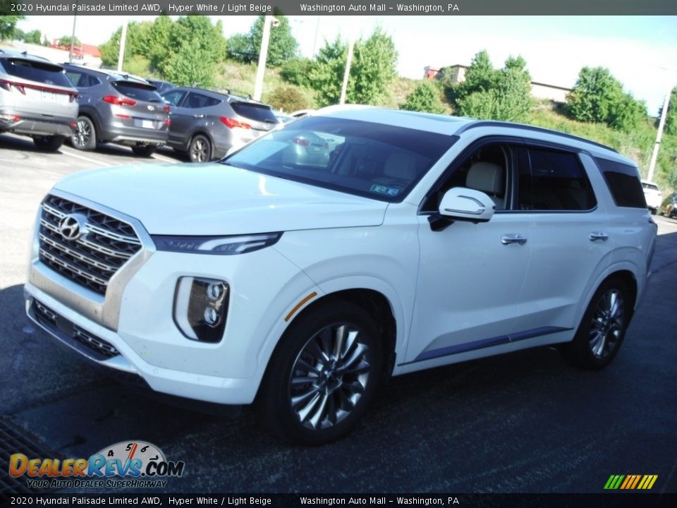 2020 Hyundai Palisade Limited AWD Hyper White / Light Beige Photo #5