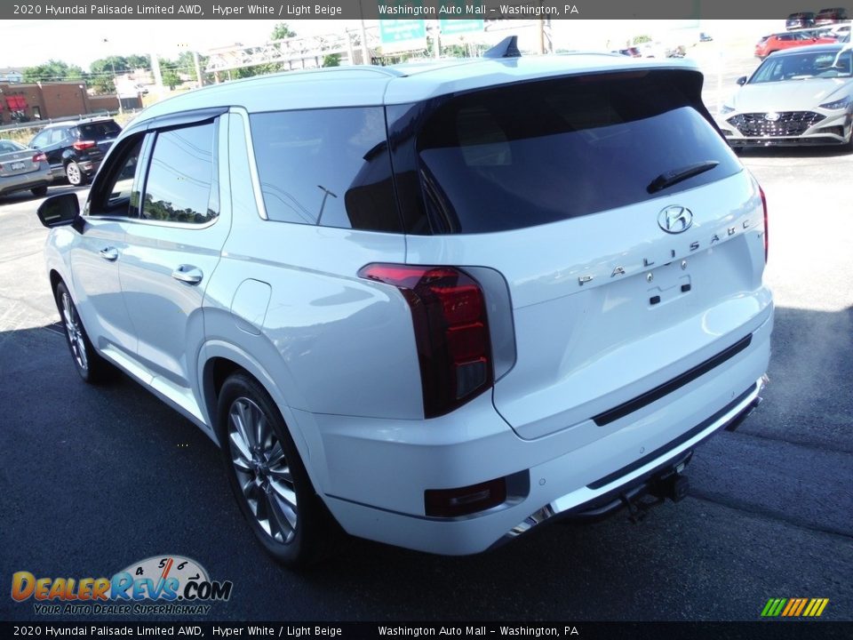 2020 Hyundai Palisade Limited AWD Hyper White / Light Beige Photo #7