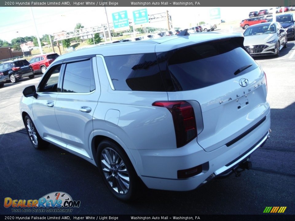 2020 Hyundai Palisade Limited AWD Hyper White / Light Beige Photo #9