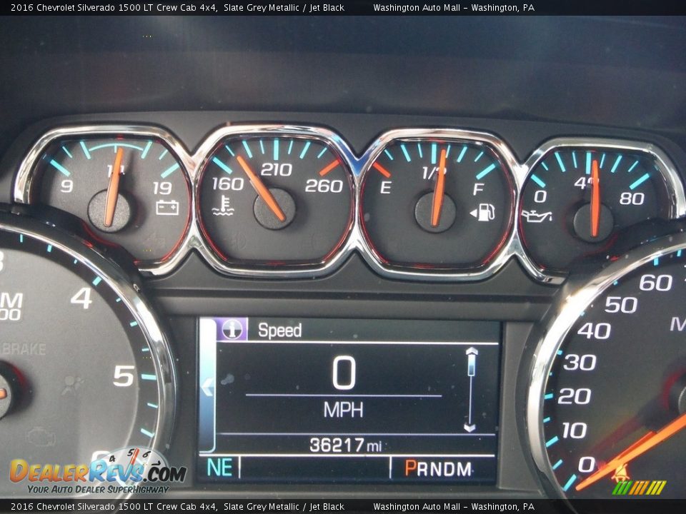 2016 Chevrolet Silverado 1500 LT Crew Cab 4x4 Slate Grey Metallic / Jet Black Photo #35