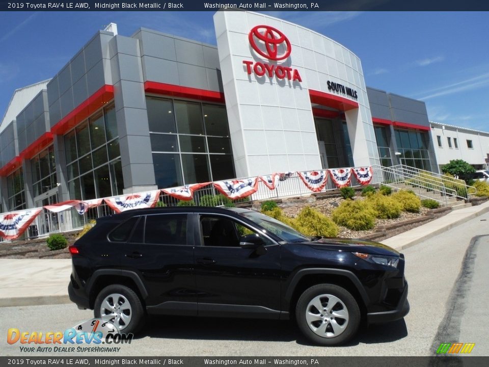 2019 Toyota RAV4 LE AWD Midnight Black Metallic / Black Photo #2