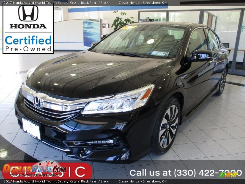 2017 Honda Accord Hybrid Touring Sedan Crystal Black Pearl / Black Photo #1